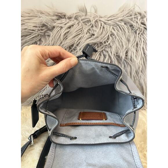 Coach Riya Backpack 21 In Colorblock Blue - Picture 5 of 7